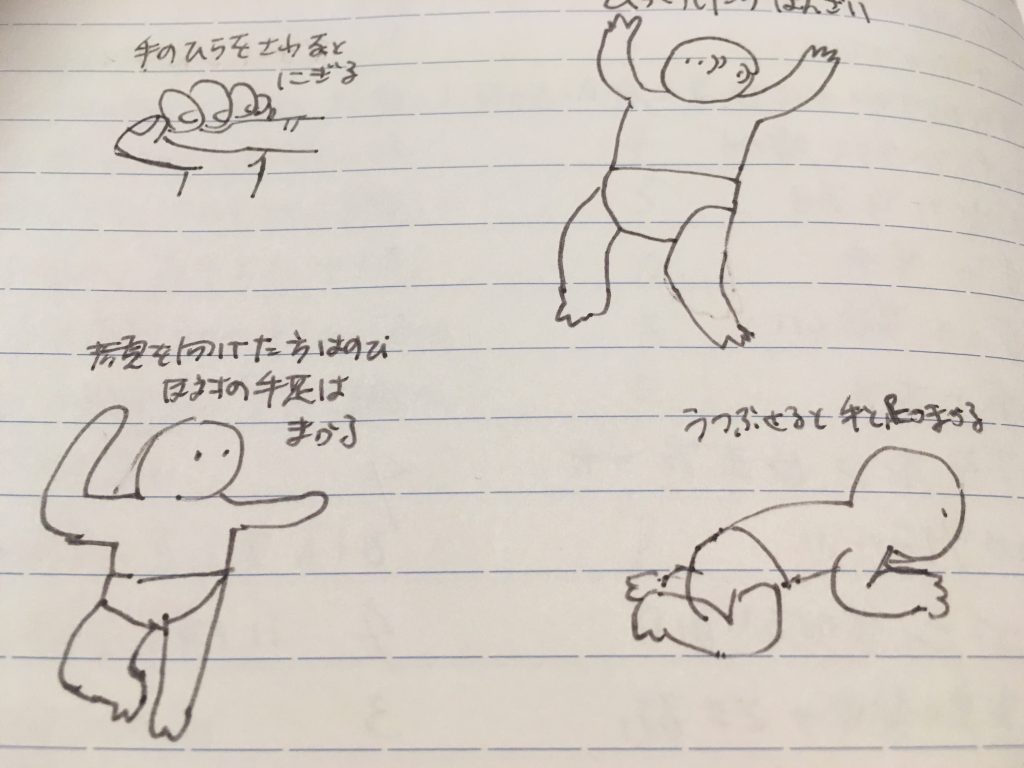 原始反射残存チェック方法