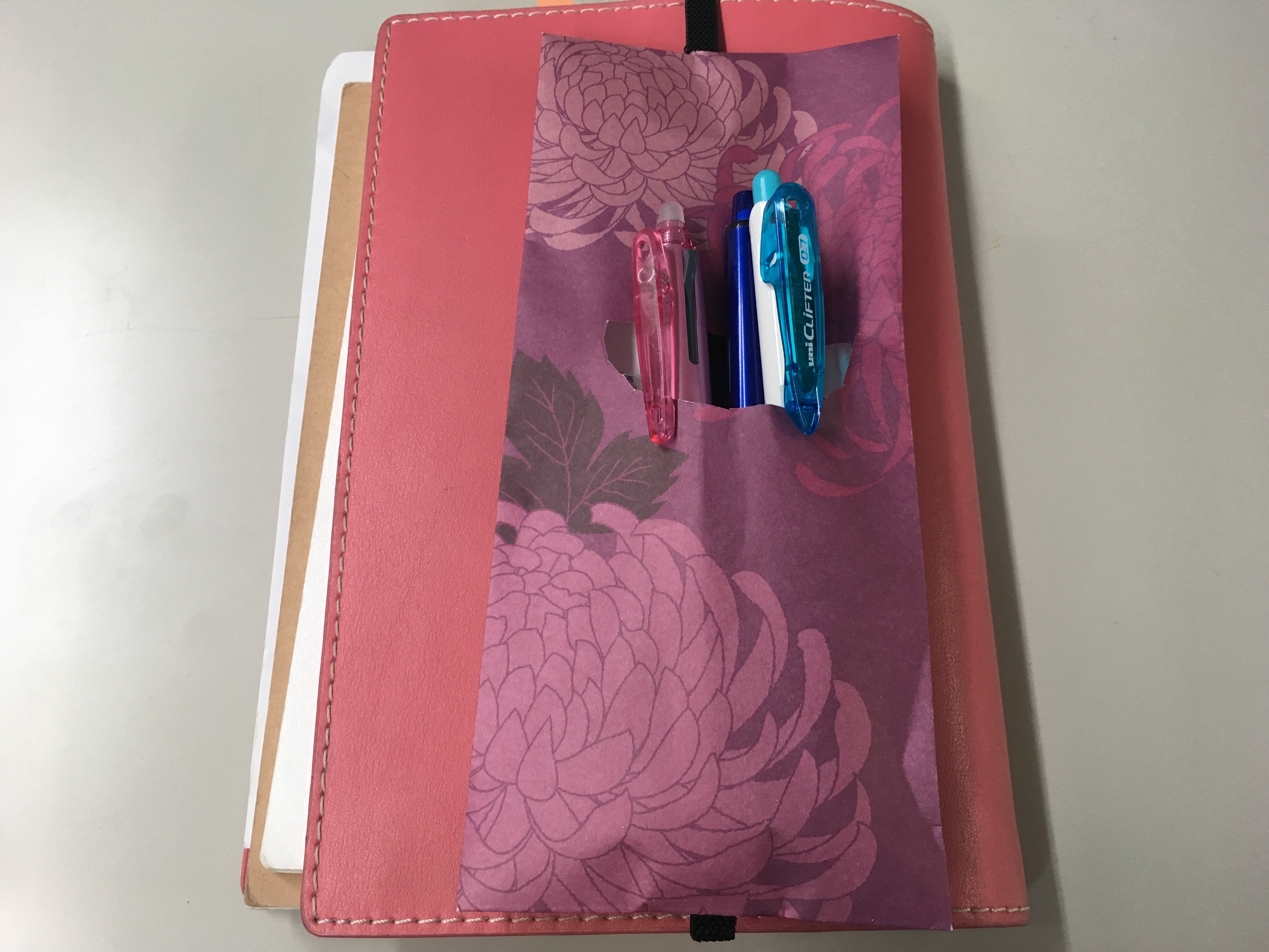 手帳用の紙製筆箱の作り方